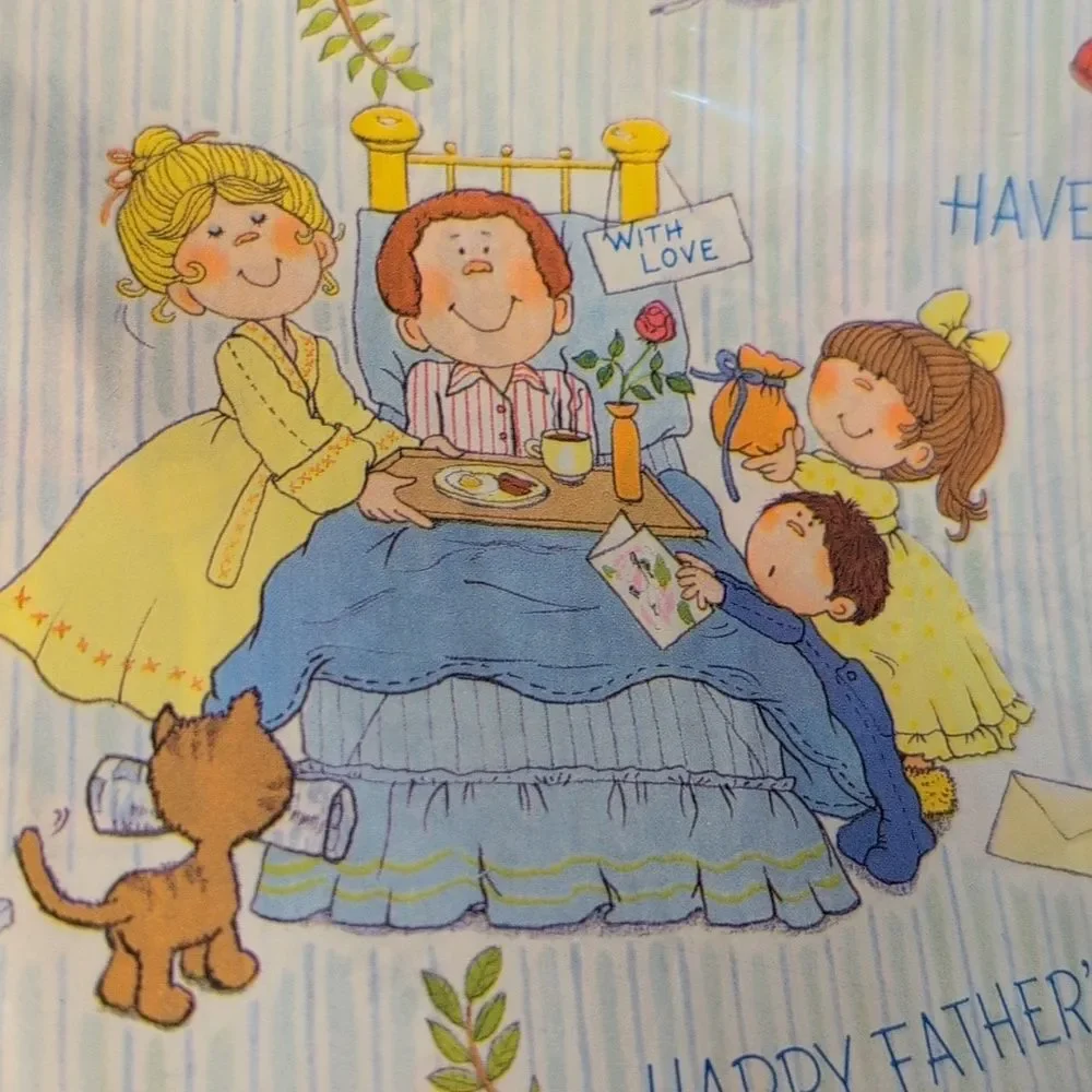 Hallmark Vintage Fathers Day Wrapping‎ Paper NIP